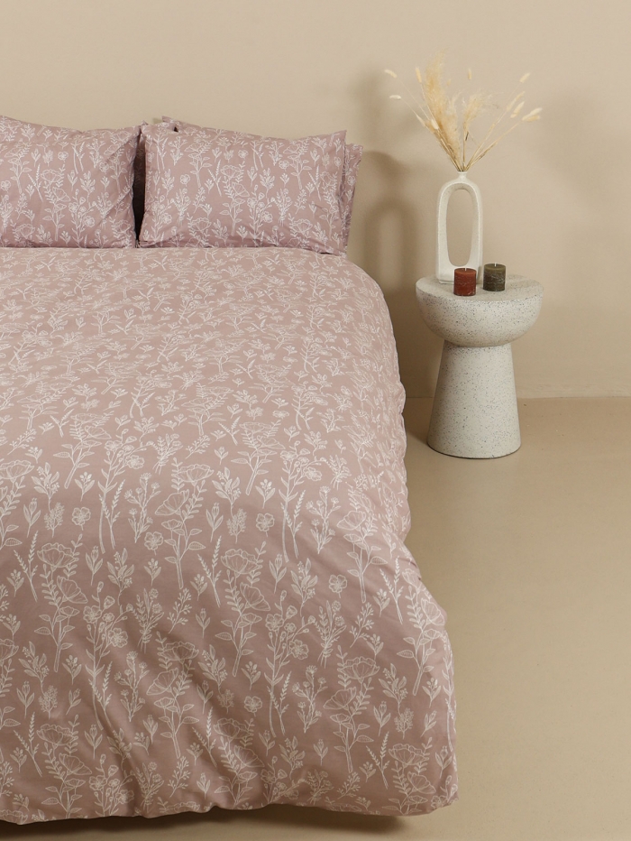 Σετ Σεντόνια Cotton Feelings 2050 Powder Μονό με λάστιχο(105x205+30)