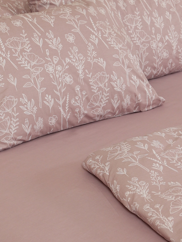 Σετ Σεντόνια Cotton Feelings 2050 Powder Μονό με λάστιχο(105x205+30)