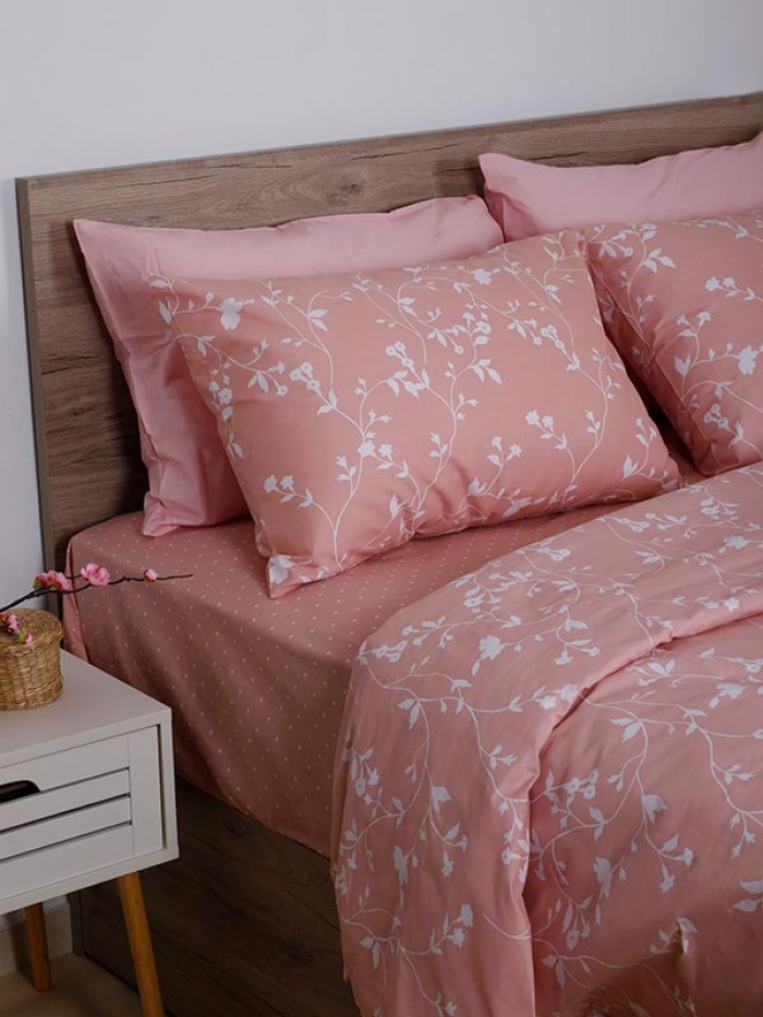 Σετ Σεντόνια Cotton Feelings 924 Pink King Size (260x270)