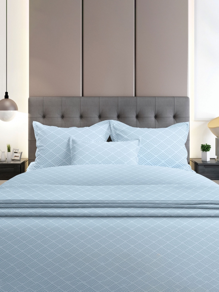 Σετ Σεντόνια Flannel 2048 Blue Μονό με λάστιχο(105x205+30)
