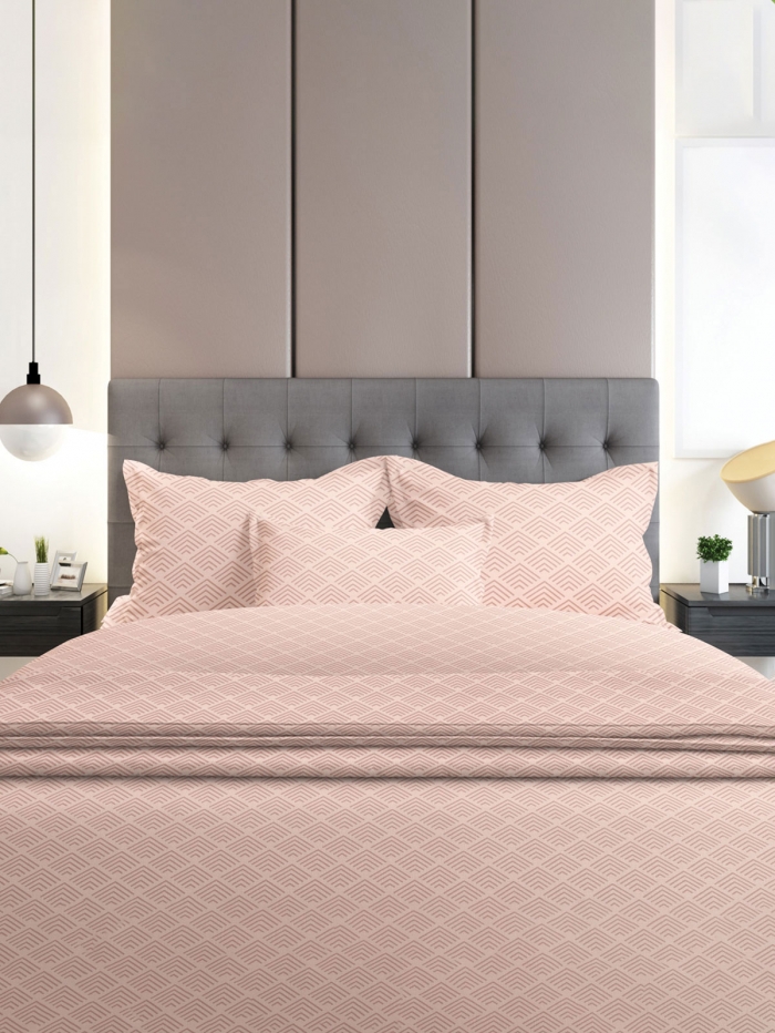 Σετ Σεντόνια Flannel 2048 Pink Μονό με λάστιχο(105x205+30)