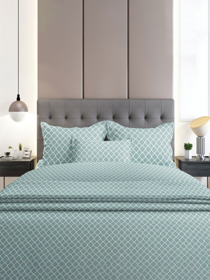 Σετ Σεντόνια Flannel 530 Aqua Μονό με λάστιχο(105x205+30)