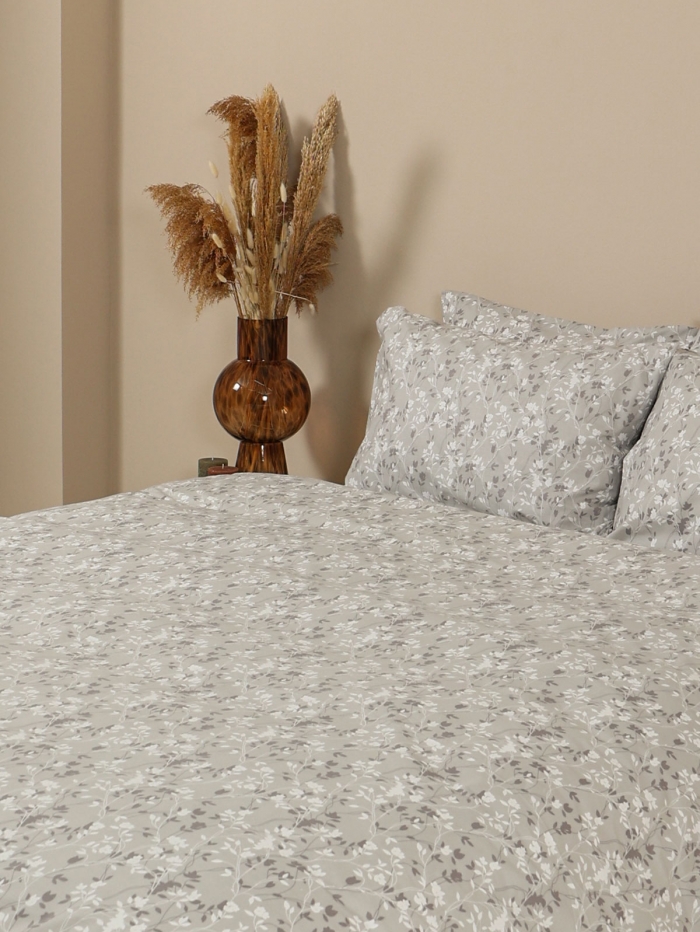 Σετ Σεντόνια Menta Εμπριμέ 320 Grey Υπέρδιπλο (235x250)