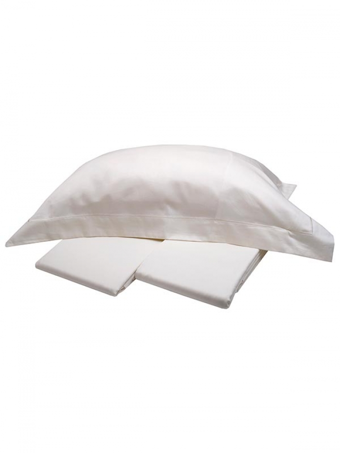 Σετ Σεντόνια Satin μονόχρωμα Ecru King Size (270x280)