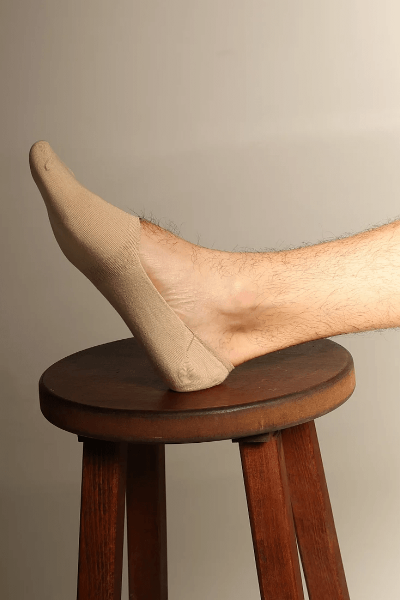 Unisex Αόρατη Κ΄άλτσα Σουμπά Βαμβακερή με Σιλικόνη στο Πίσω Μέρος Σετ 2 τμχ IDER 1-2145